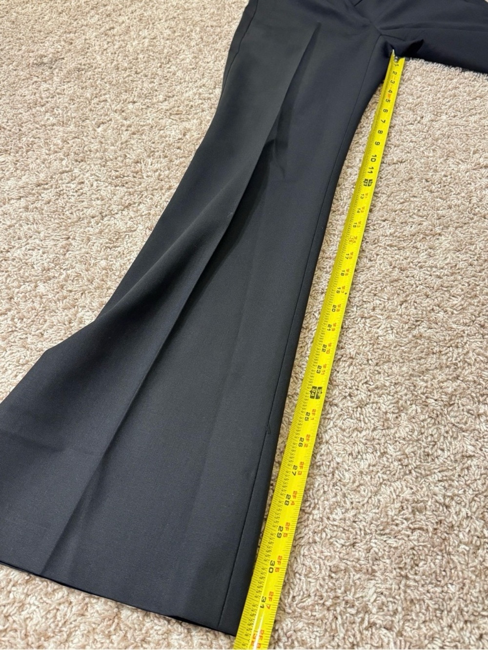 Theory Womens Low-Rise Flared Wool Stretch Charcoal Trouser Dress Pants Size 2 - Picture 12 of 13